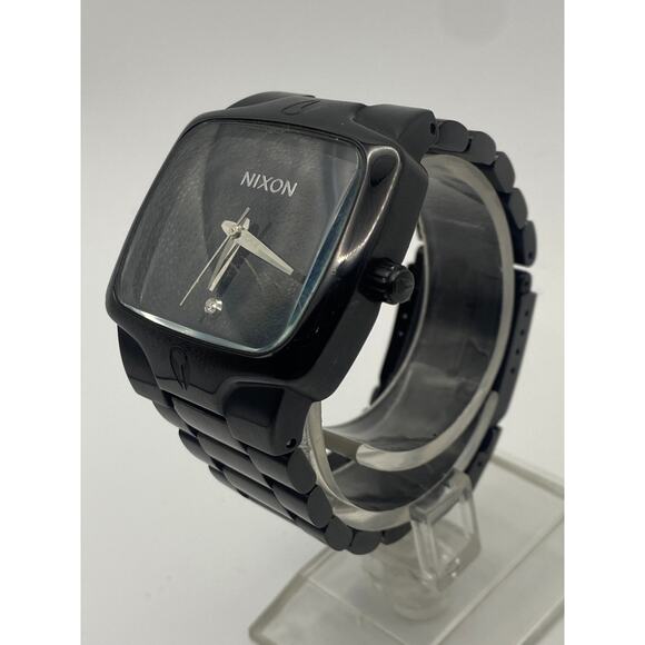 Nixon Black Tone “Yes It’s Real” The player Stainless Watch Working New Battery - Picture 4 of 8